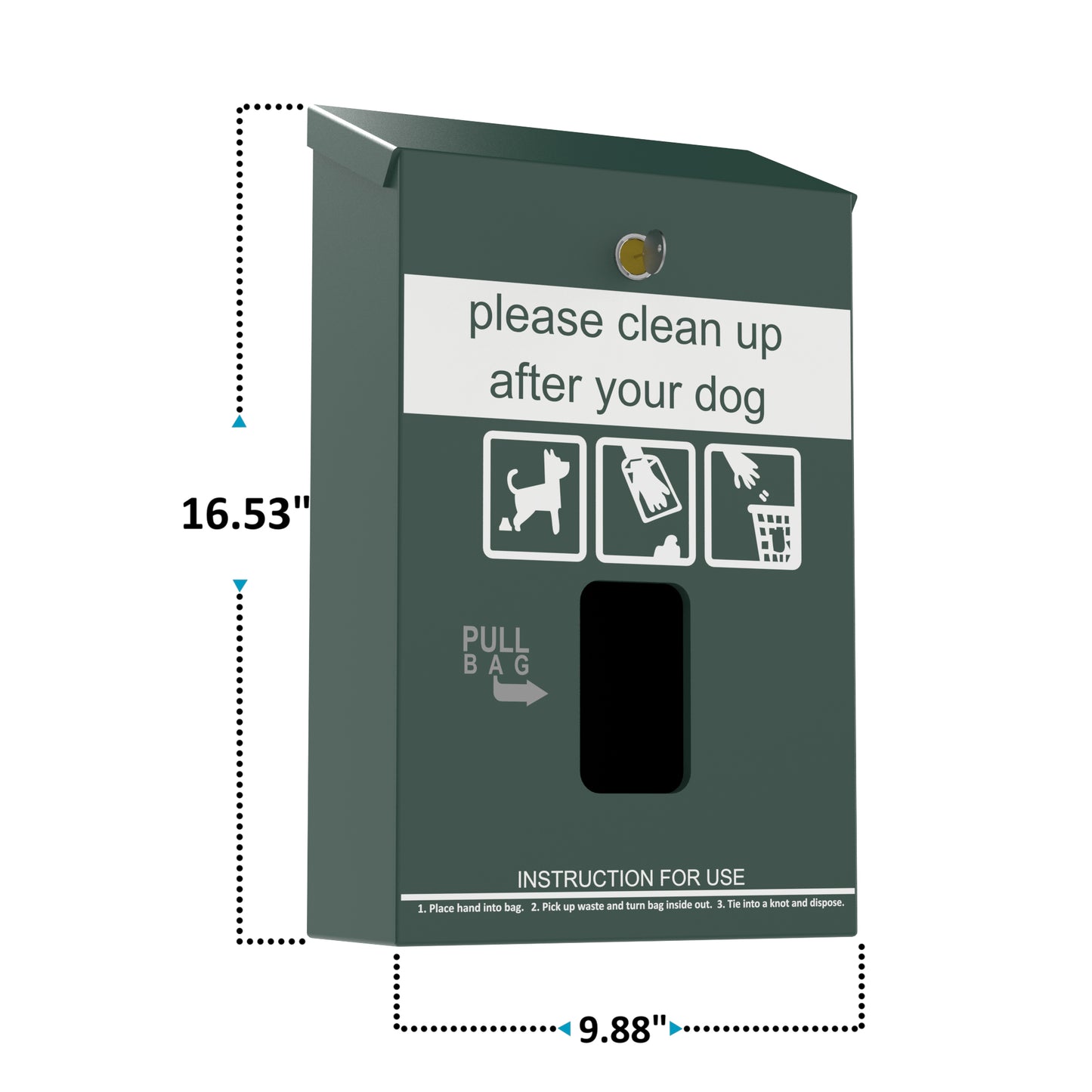 Furloo Wall-Mount Pet Waste Header Bag Dispenser