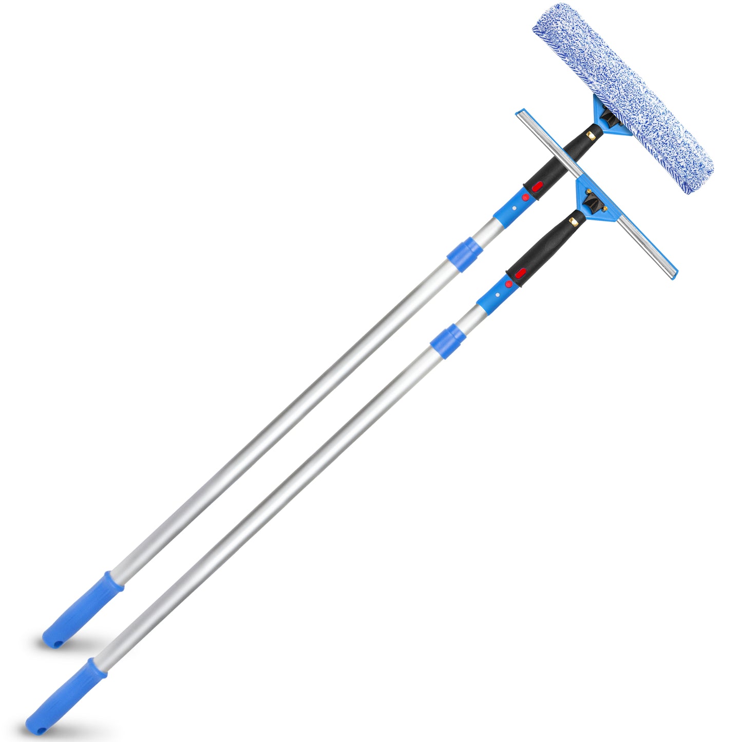 Gritt Commercial Pro Window Washing Kit with 14" Squeegee, 14" Washer and 6' Telescopic Pole