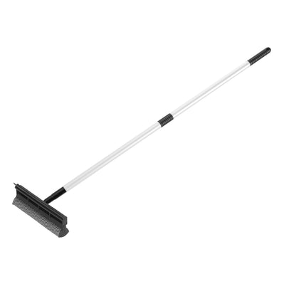 Gritt Commercial 8" Auto & Truck Window Squeegee with Scrubber and 39" Extendable Aluminum Handle, 12/Pack