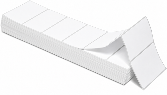 Gritt Labels 3" x 2" Direct Thermal Fanfold Labels, Stack of 6000 Labels, 2-Pack