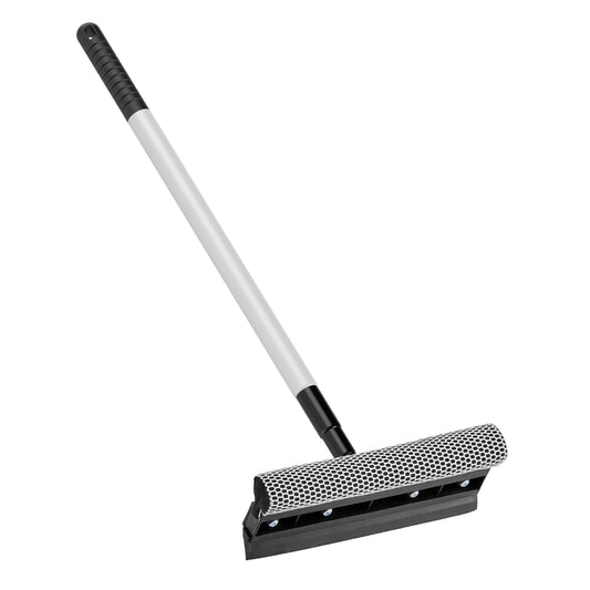 Gritt Commercial 8" Auto & Truck Window Squeegee with Scrubber and 39" Extendable Aluminum Handle
