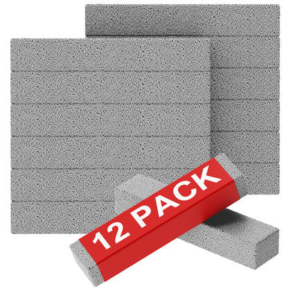 Gritt Commercial Pumice Stone Cleaning Stick, Heavy-Duty Scouring Stone, 12-Pack