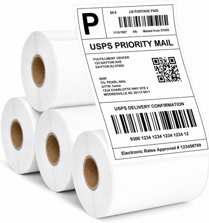 Gritt Labels 4" x 6" Direct Thermal Labels, Roll of 250 Labels, 4-Pack