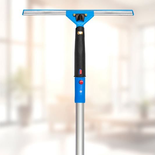 Gritt Commercial Window Washing Kit with 14" Swivel Window Squeegee and 6' Telescopic Pole