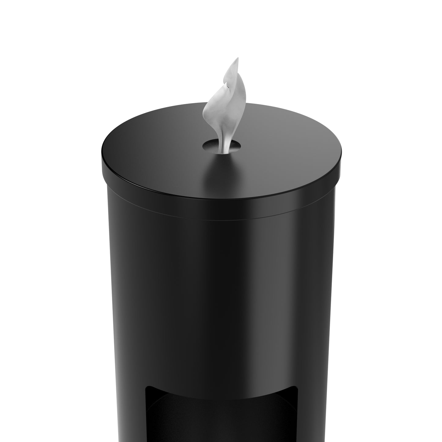 Gritt Commercial Black Stainless Steel Wipe Dispenser Station with 7 Gallon Built-In Trash Can