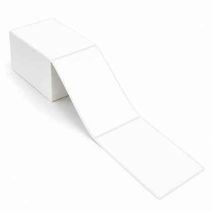 Gritt Labels 4" x 6" Direct Thermal Fanfold Labels, Stack of 500 Labels