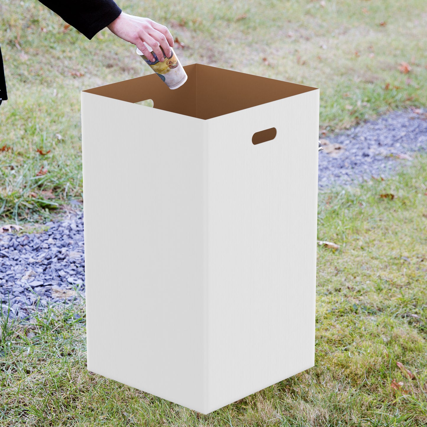 Gritt Commercial 40 Gallon Corrugated Cardboard Trash Can and Recycling Container – 10 PACK