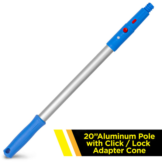 Gritt Commercial 20" Aluminum Pole with Click / Lock Adapter Cone
