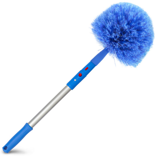 Gritt Commercial Cobweb Duster Brush, 6 11/16" Cobweb / Corner Duster Brush with 20" Pole