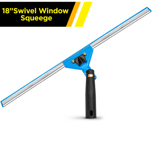 Gritt Commercial 18" Swivel Window Squeegee with Quick Release