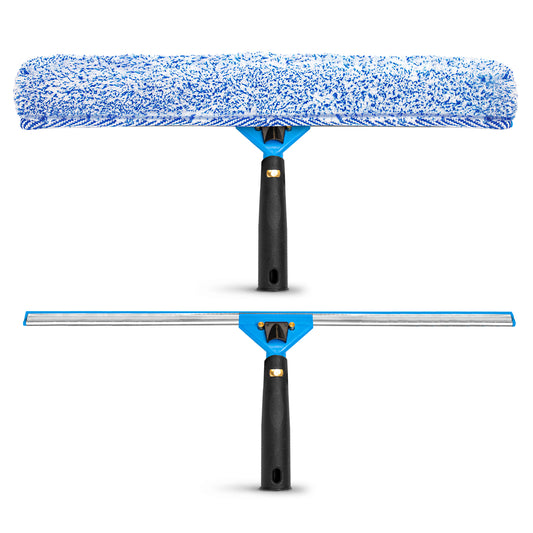 Gritt Commercial Swivel Window Washing Kit with 18" Squeegee and 18" Washer