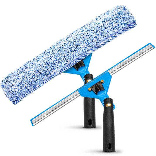 Gritt Commercial Swivel Window Washing Kit with 14" Squeegee and 14" Washer