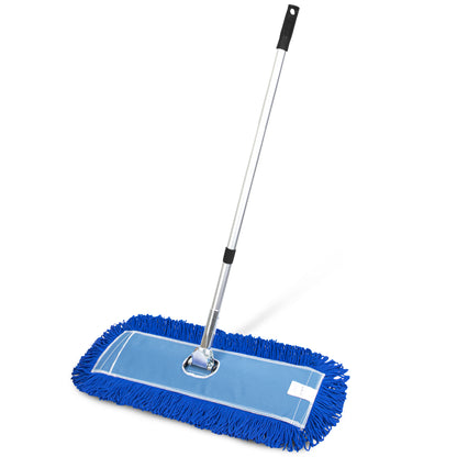 Gritt Commercial All-In-One 24” Microfiber Dust Mop Set With 72" Telescopic Handle