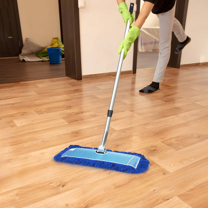 Gritt Commercial All-In-One 24” Microfiber Dust Mop Set With 72" Telescopic Handle