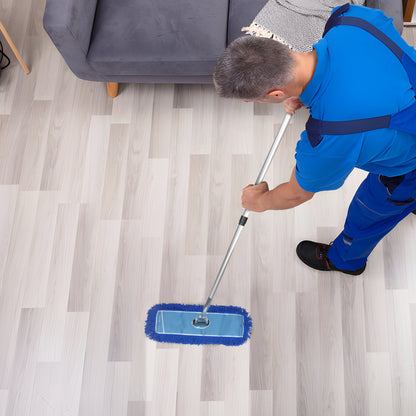 Gritt Commercial All-In-One 24” Microfiber Dust Mop Set With 72" Telescopic Handle