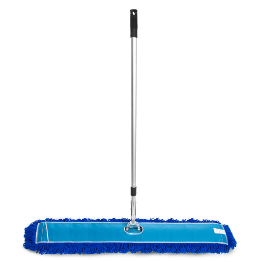 Gritt Commercial All-In-One 48” Microfiber Dust Mop Set With 72" Telescopic Handle