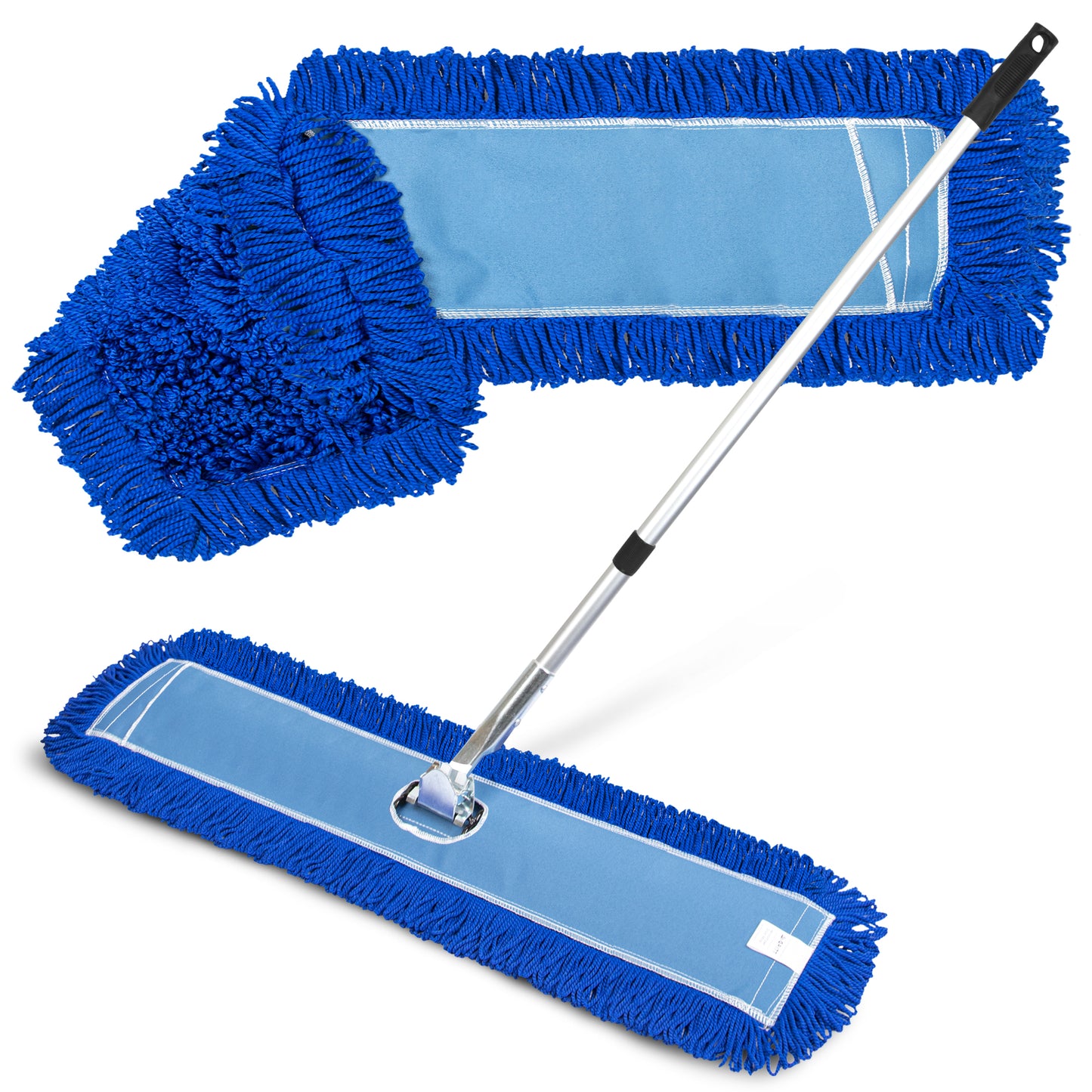 Gritt Commercial All-In-One 48” Microfiber Dust Mop Set With 72" Telescopic Handle