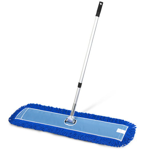 Gritt Commercial All-In-One 48” Microfiber Dust Mop Set With 72" Telescopic Handle