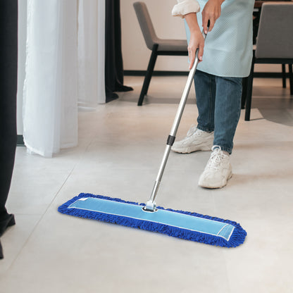 Gritt Commercial All-In-One 48” Microfiber Dust Mop Set With 72" Telescopic Handle