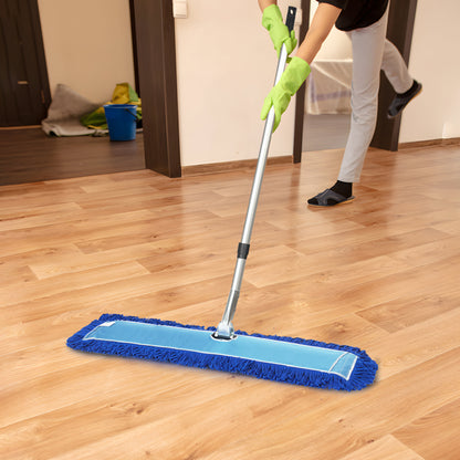 Gritt Commercial All-In-One 48” Microfiber Dust Mop Set With 72" Telescopic Handle