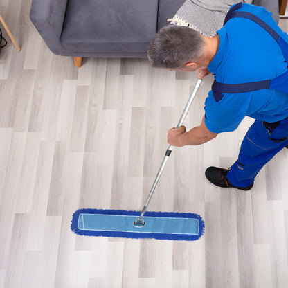 Gritt Commercial All-In-One 48” Microfiber Dust Mop Set With 72" Telescopic Handle