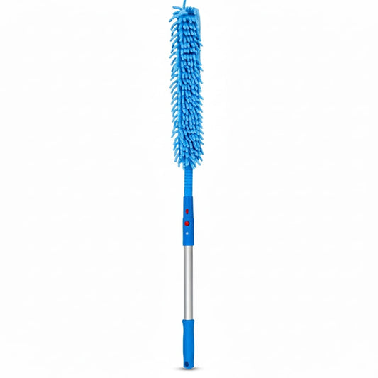 Gritt Commercial 22" Flexible Wand Duster With Microfiber and Chenille Sleeve and 20" Pole