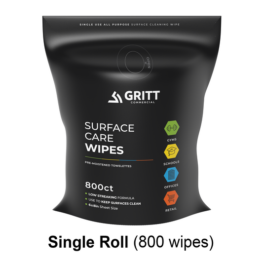 Gritt Commercial 6" x 8" 800-Count Premium Surface Care All-Purpose Cleaner Wipes Refill Bag